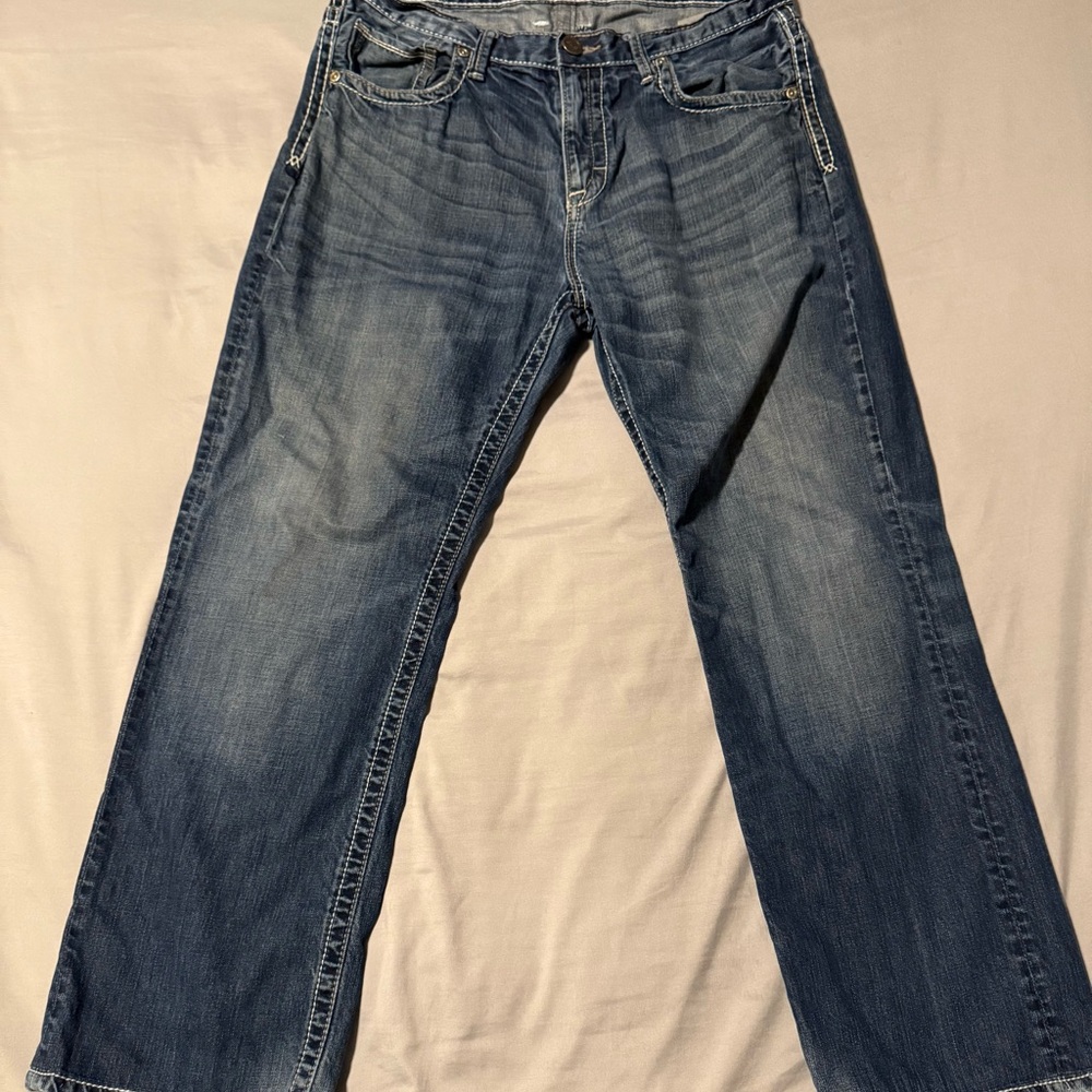 BKE Tyler Straight Relaxed Fit Men’s Jeans - Medium Blue